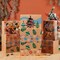 JOYIN 12 Foiled Kraft Christmas Cookie Boxes with Window 8.5" x 5.75" x 2.75", Treat Boxes with 3 Designs for Pastries, Cupcakes, Brownies, Gift-Giving, Doughnut and Cookie, Brown Kraft Bakery Boxes